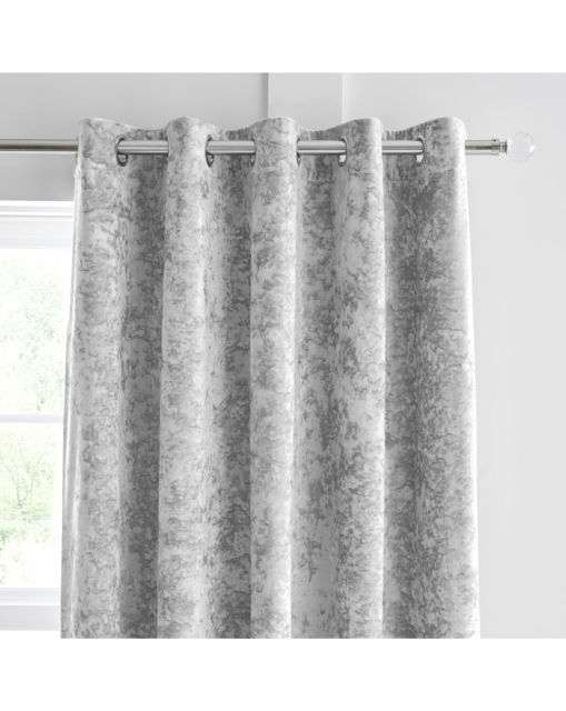 Catherine Lansfield Velvet Curtains Silver - Catherine Lansfield - Size: 168 x 229cm - image 1