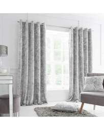 Catherine Lansfield Velvet Curtains Silver - Catherine Lansfield - Size: 168 x 229cm - thumbnail 2