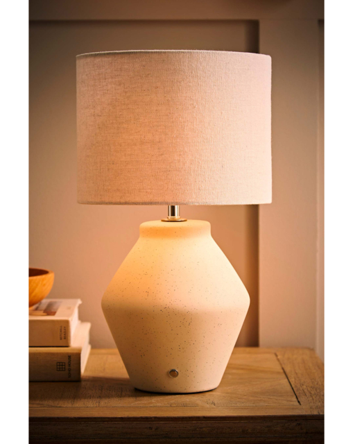 Finn Ceramic Rechargeable Lamp Cream - ValueLights - image 1