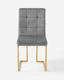 Joanna Hope Fallon Pair of Dining Chairs Grey/Gold - JD Williams - thumbnail 2