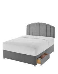 Silentnight Fabric 2 Drawer Divan Base Grey - Silentnight - Size: DOUBLE - thumbnail 3