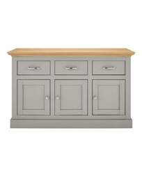 Julipa Ashford 3 Door 3 Drawer Sideboard Grey/Oak Effect - Julipa - thumbnail 2