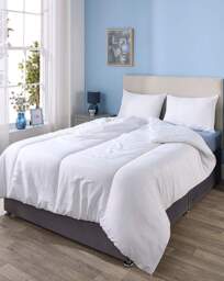 Downland 4.5 Tog Summer Cool Duvet White - Size: KING - thumbnail 3