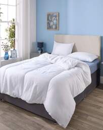 Downland 4.5 Tog Summer Cool Duvet White - Size: KING - thumbnail 4