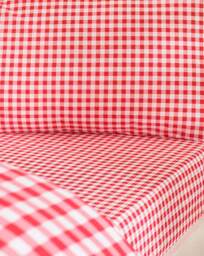 CL Gingham Check Fitted Sheet RED RED - Catherine Lansfield - Size: SINGLE - thumbnail 2