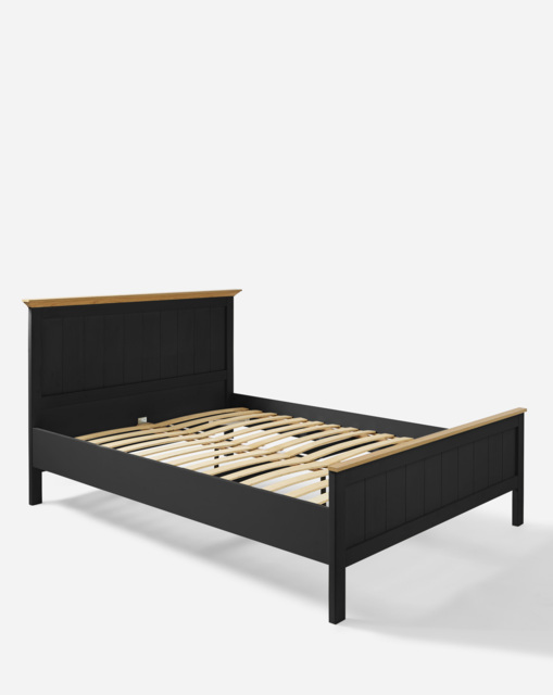 Julipa Ashford Bedframe Black/Oak - Julipa - Size: KINGSIZE