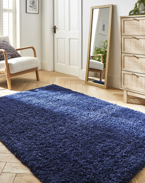 Jazz Shaggy Cosy Rug Navy - Homemaker - Size: 120X170 - image 1