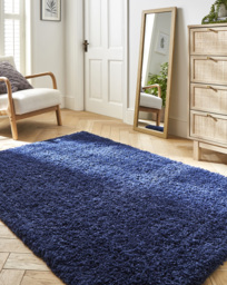 Jazz Shaggy Cosy Rug Navy - Homemaker - Size: 120X170