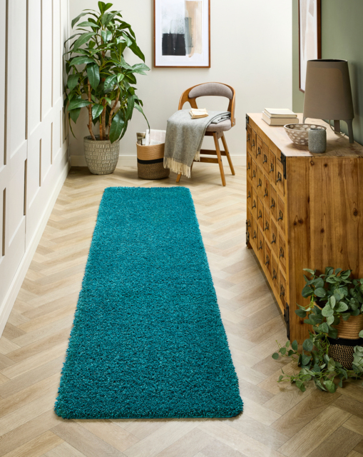 Buddy Washable & Stain Resistant Runner Teal - Buddy - Size: 67X300 - image 1