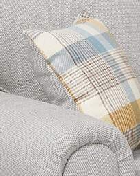 Edgar Fabric 2 Seater Sofa Silver - thumbnail 3