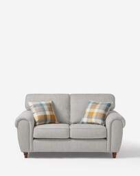Edgar Fabric 2 Seater Sofa Silver - thumbnail 4