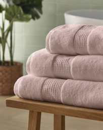 Silentnight Luxury Waffle Cotton Towel Pink - Silentnight - Size: 6 Piece Bale - thumbnail 1