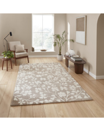 Catherine Lansfield Grace Floral Rug Natural - Catherine Lansfield - Size: 160X230