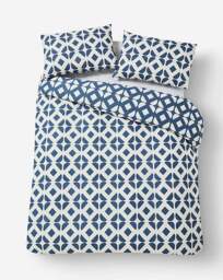 Gray & Osbourn Arran Tile Duvet Set White/Blue - Gray & Osbourn - Size: KING - thumbnail 4