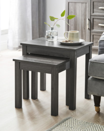 Kingston Nest of Tables Grey/Oak Effect - At Home Collection - thumbnail 1