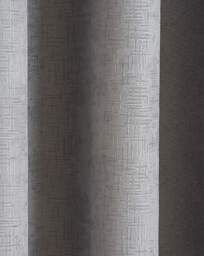 Vogue Light Filtering Eyelet Curtain Grey - Enhanced Living - Size: 167 x 137cm - thumbnail 2
