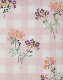 Willow Embroidered Checked Cushion Blush - JD Williams - Size: 45X45 - thumbnail 4