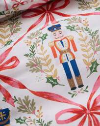CL Xmas Nutcracker Bows Duvet Set Natural - Catherine Lansfield - Size: S KING - thumbnail 3
