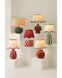 Evie Burgundy Checker Lamp w/ Shade Burgundy - ValueLights - thumbnail 4