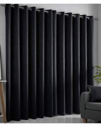 Strata Eyelet Curtains Black - Fusion - Size: 168 x 183cm - thumbnail 4