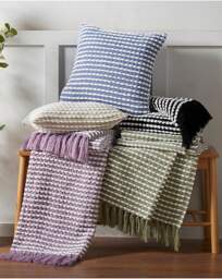 Catherine Lansfield Stab Stitch Cushion Sage - Catherine Lansfield - Size: 43X43CM - thumbnail 5