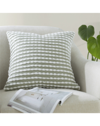 Catherine Lansfield Stab Stitch Cushion Sage - Catherine Lansfield - Size: 43X43CM