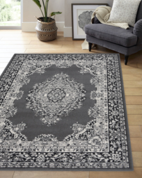 Traditional Medallion Woven Rug Grey - Homemaker - Size: 80X150 - thumbnail 1