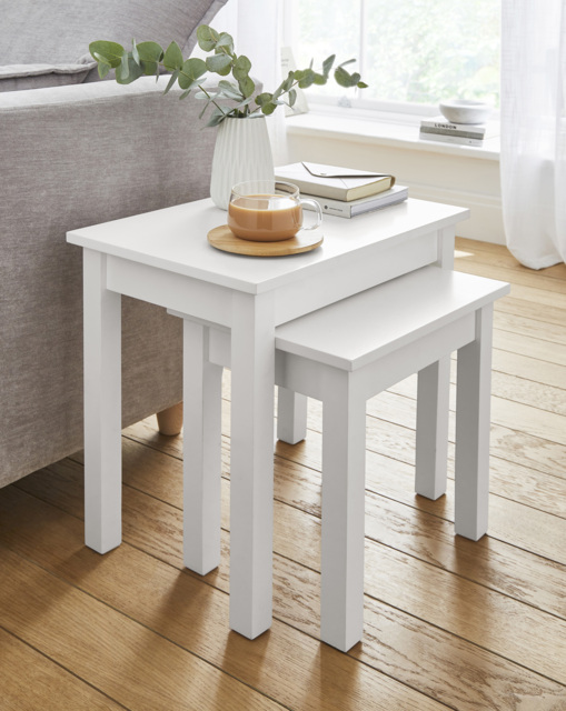 Bosworth Nest of Tables White - JD Williams - image 1