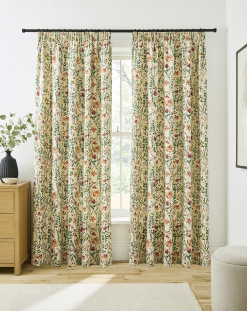 Sundour Amaryllis Tape Top Curtains Multi - Sundour - Size: 117 x 229cm - image 1
