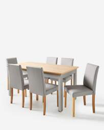 Julipa Ashford Table 6 Seater Set Grey/Grey - Julipa - thumbnail 2