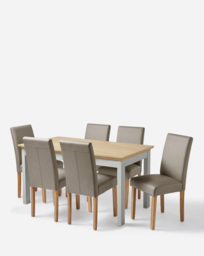 Julipa Ashford Table 6 Seater Set Grey/Grey - Julipa - thumbnail 1