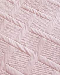 Pinsonic Check Duvet Cover Set Blush - Joanna Hope - Size: SINGLE - thumbnail 3
