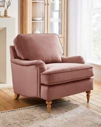 Wisteria Velvet Armchair Pink - JD Williams