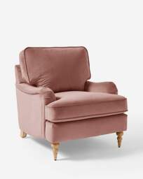 Wisteria Velvet Armchair Pink - JD Williams - thumbnail 4