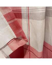 Balmoral Check Eyelet Curtains Ruby - Fusion - Size: 168 x 183cm - thumbnail 2
