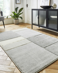 Sara Blocks Carved Rug Grey - Homemaker - Size: 160X230