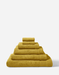 Supersoft Snuggle 450gsm Towel Mustard Mustard - At Home Collection - Size: Pair Face Cloths
