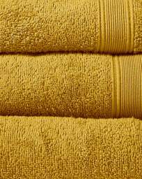 Supersoft Snuggle 450gsm Towel Mustard Mustard - At Home Collection - Size: Pair Face Cloths - thumbnail 3