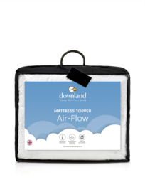 Downland Airflow Mattress Topper White - At Home Collection - Size: DOUBLE