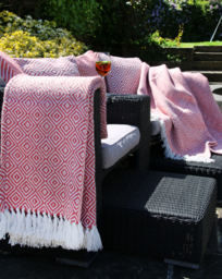 Woven Diamond Indoor/Outdoor Throw Pink - My Mat - Size: 130X180 - thumbnail 1