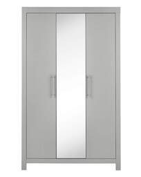 Dakota 3 Door Mirrored Wardrobe Cool Grey - At Home Collection - thumbnail 4