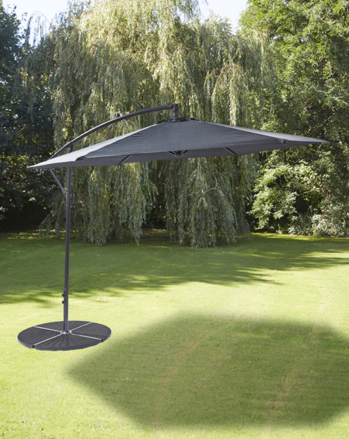 Elton Cantilever Parasol - 3m Grey - image 1