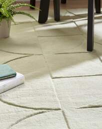 Penny Carved Circles Woollen Rug Eucalyptus - Origins - Size: 160X230 - thumbnail 4