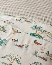 CL Brushed Mallards Duvet Cover Set Cream - Catherine Lansfield - Size: DOUBLE - thumbnail 2