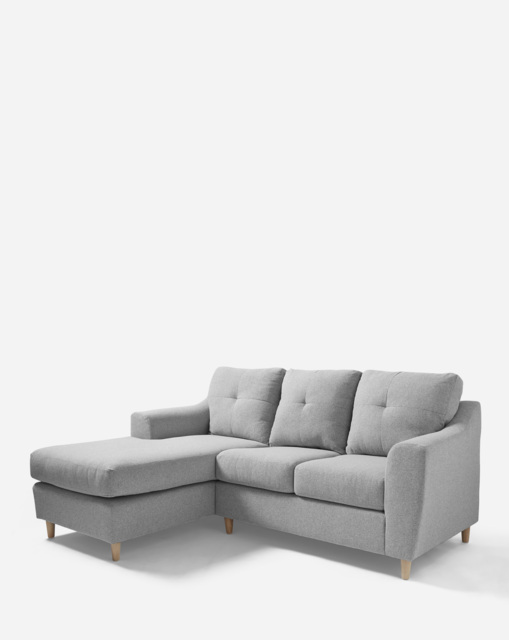 Baxter Left Hand Corner Chaise Sofa Silver - image 1