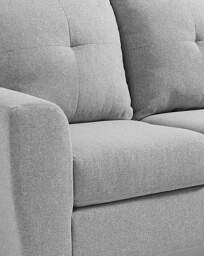 Baxter Left Hand Corner Chaise Sofa Silver - thumbnail 2