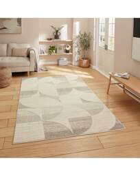 Think Rugs Elio Modern Geometric Rug Beige - Think Rugs - Size: 120X170 - thumbnail 1