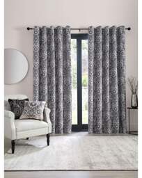Romilly Velvet Eyelet Curtain Natural - Laurence Llewelyn Bowen - Size: 117 x 137cm - thumbnail 3