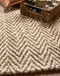 Jute Herringbone Rug Cream/Natural - Origins - Size: 200X290 - thumbnail 3