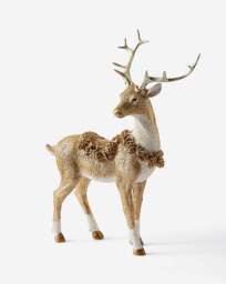 Gisela Graham Gold Stag with Garland Gold - Gisela Graham - thumbnail 2